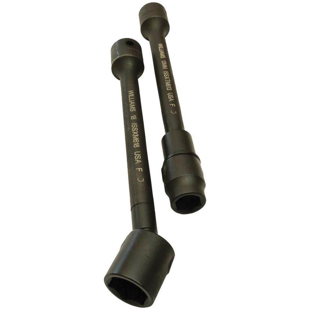 Williams JHWISFXTM612 Socket Extensions; Tool Type: Tension Socket Flextensions ; Extension Type: Non-Impact ; Drive Size: 3/8in (Inch); Finish: Black Industrial ; Overall Length (Decimal Inch): 6.5700 ; Material: Steel