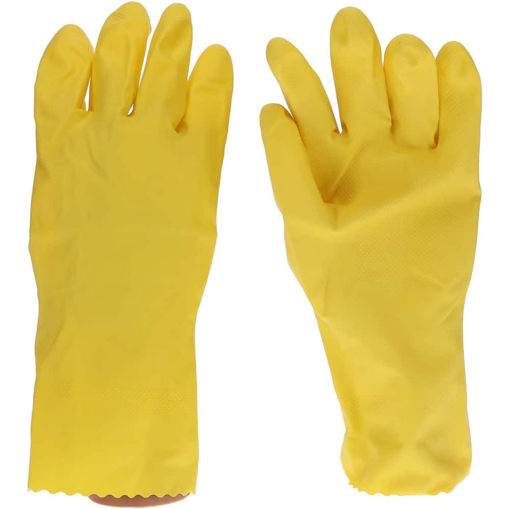 PRO-SAFE 48-L162Y/L Chemical Resistant Gloves: Large, 16 mil Thick, Latex, Unsupported