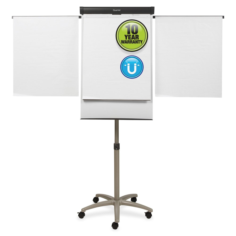 ACCO BRANDS USA, LLC ECM32EU Quartet Compass Mobile Magnetic Dry-Erase Whiteboard/Flipchart Presentation Easel, 3ft x 2ft, Metal Frame With Graphite Finish