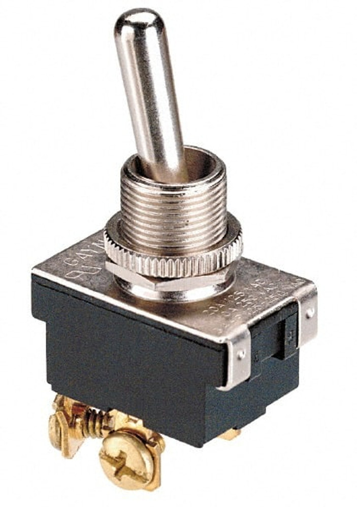 GC/Waldom 35-145 Toggle Switches; Switch Type: Heavy Duty ; Switch Sequence: On-Off ; Contact Form: 4PST ; Actuator Type: Bat Handle ; Terminal Type: Screw ; Maximum Amperage at 125 Volts: 15