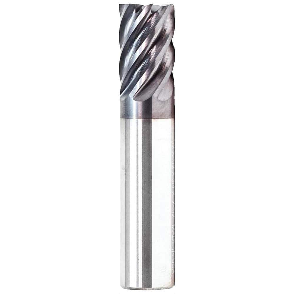 GWS 312777 Corner Radius End Mill: 3/4" Dia, 3-1/4" LOC, 0.12" Radius, 7 Flutes, Solid Carbide