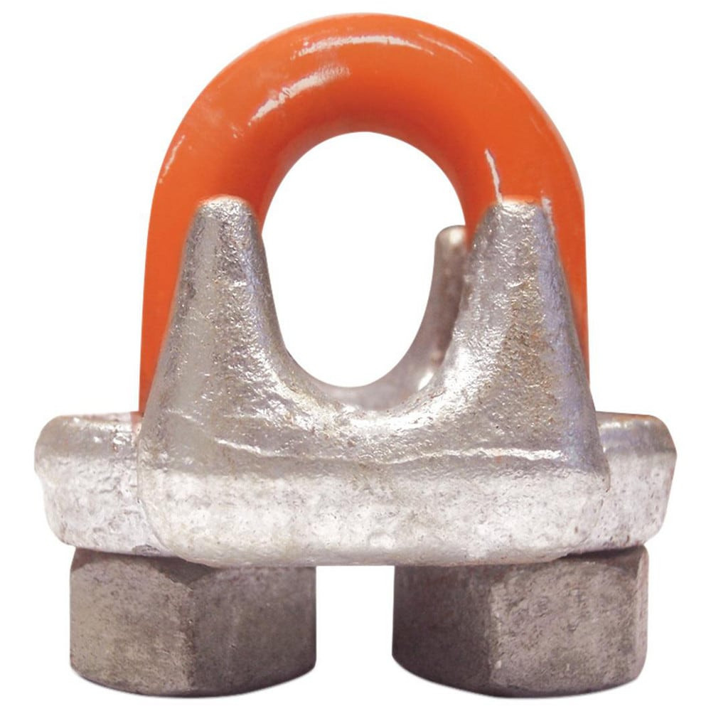 CM M249-2 Wire Rope Hardware & Accessories; Accessory Type: Clip ; For Use With: Wire Rope ; For Rope Diameter: 7/16 (Inch); Thread Size: 1/2-13 ; Finish: Galvanized ; Material: Steel