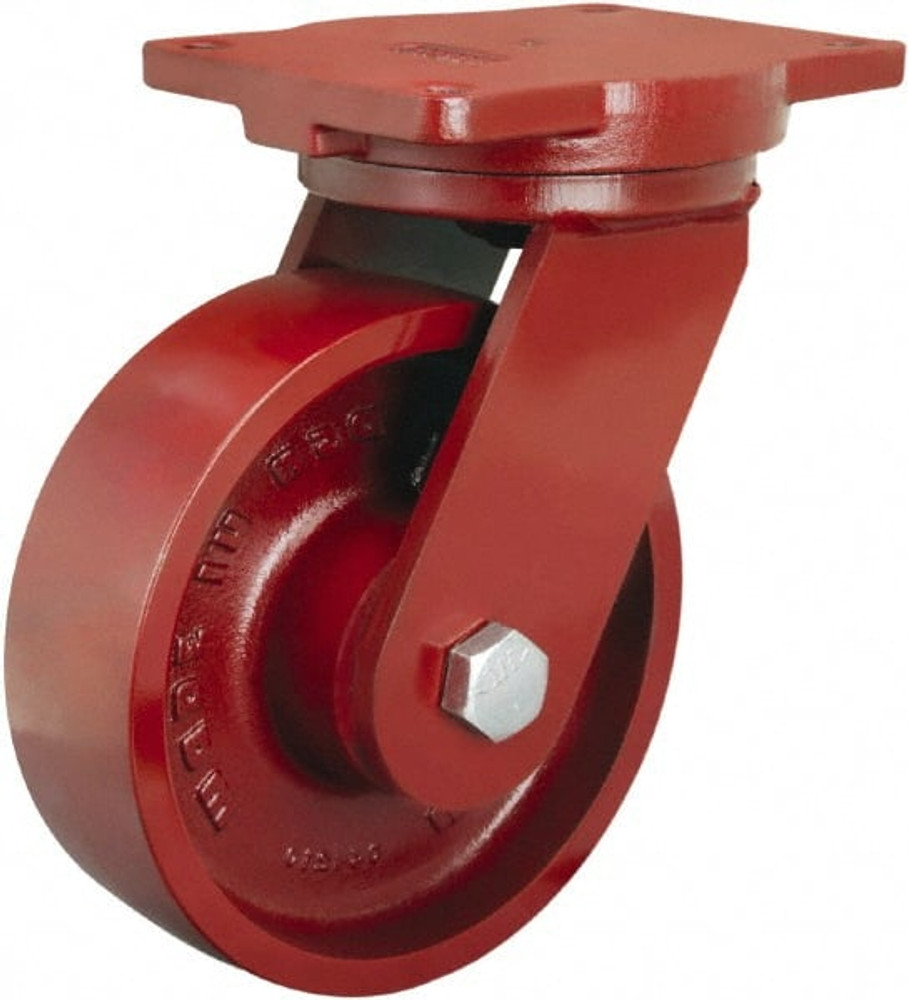 Hamilton S-EHD-8PH Swivel Top Plate Caster: Phenolic, 8" Wheel Dia, 2-1/2" Wheel Width, 2,000 lb Capacity, 10-1/2" OAH