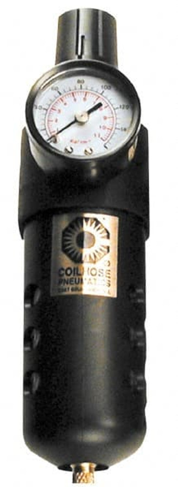 Coilhose Pneumatics 26FC2-DGM FRL Combination Unit: 1/4 NPT, Compact, 1 Pc Filter/Regulator with Pressure Gauge