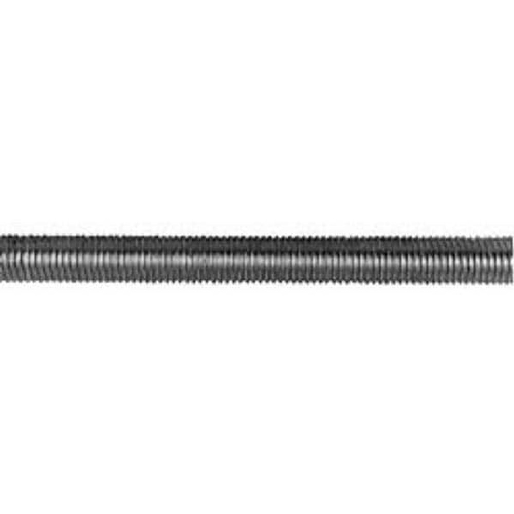 MSC 10356 Threaded Rod: 7/16-20, 6' Long, Stainless Steel, Grade 304 (18-8)