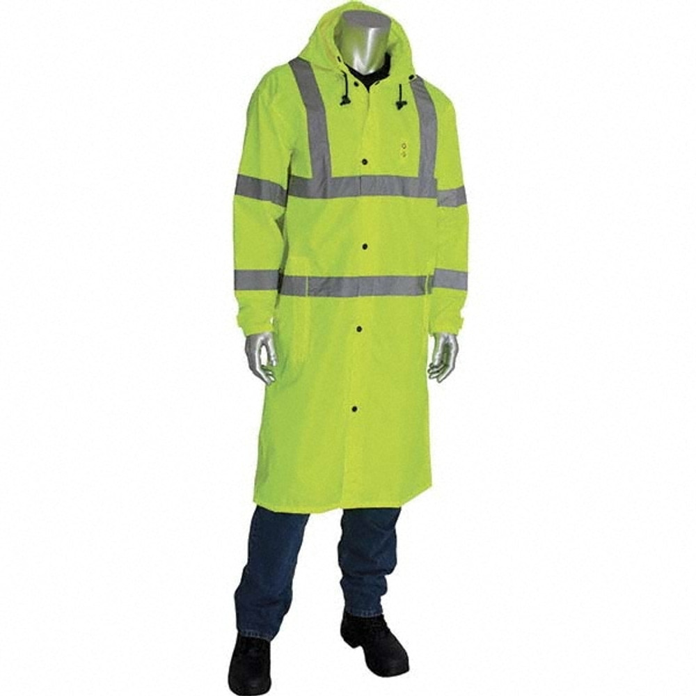 Falcon 353-1048-OR/5X Rain Jacket: Size 5X-Large, High-Visibility Orange, Polyester