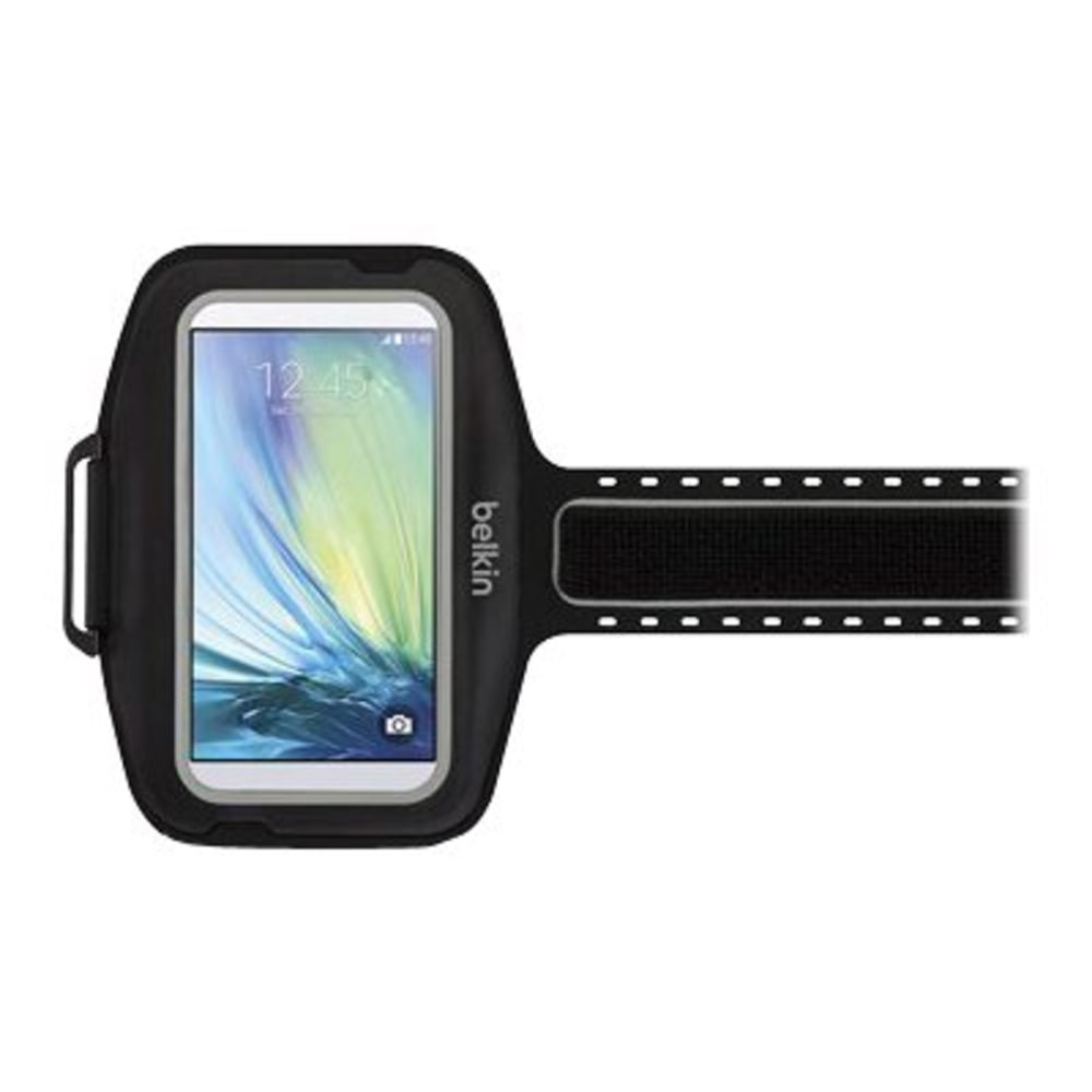 BELKIN, INC. F8M942BTC00 Belkin Sport-Fit Plus Armband - Arm pack for cell phone - neoprene - blacktop - for Samsung Galaxy S6