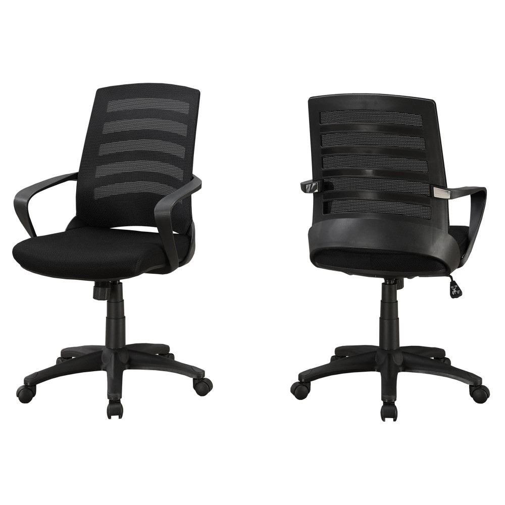 MONARCH PRODUCTS Monarch Specialties I 7224  Ergonomic Mid-Back Office Chair, Black