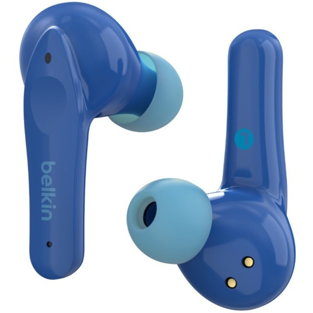 BELKIN, INC. PAC003BTBL Belkin SOUNDFORM Nano Wireless Earbuds for Kids - Stereo - True Wireless - Bluetooth - 32.8 ft - Earbud - Binaural - In-ear - Blue