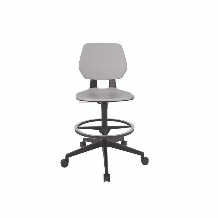 SAFCO PRODUCTS 7827GR Commute Extended Height Task Chair, Supports Up to 275 lb, 18.25" to 22.25" Seat Height, Gray/Black