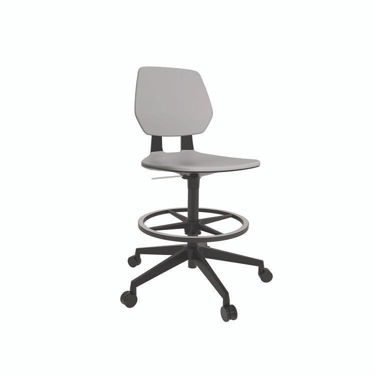 SAFCO PRODUCTS 7827GR Commute Extended Height Task Chair, Supports Up to 275 lb, 18.25" to 22.25" Seat Height, Gray/Black