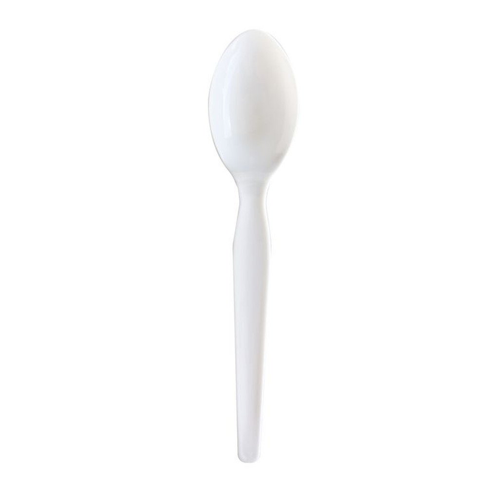 BOARDWALK SOUPWHPS Heavyweight Wrapped Polystyrene Cutlery, Soup Spoon, Plastic, White, 1,000/Carton