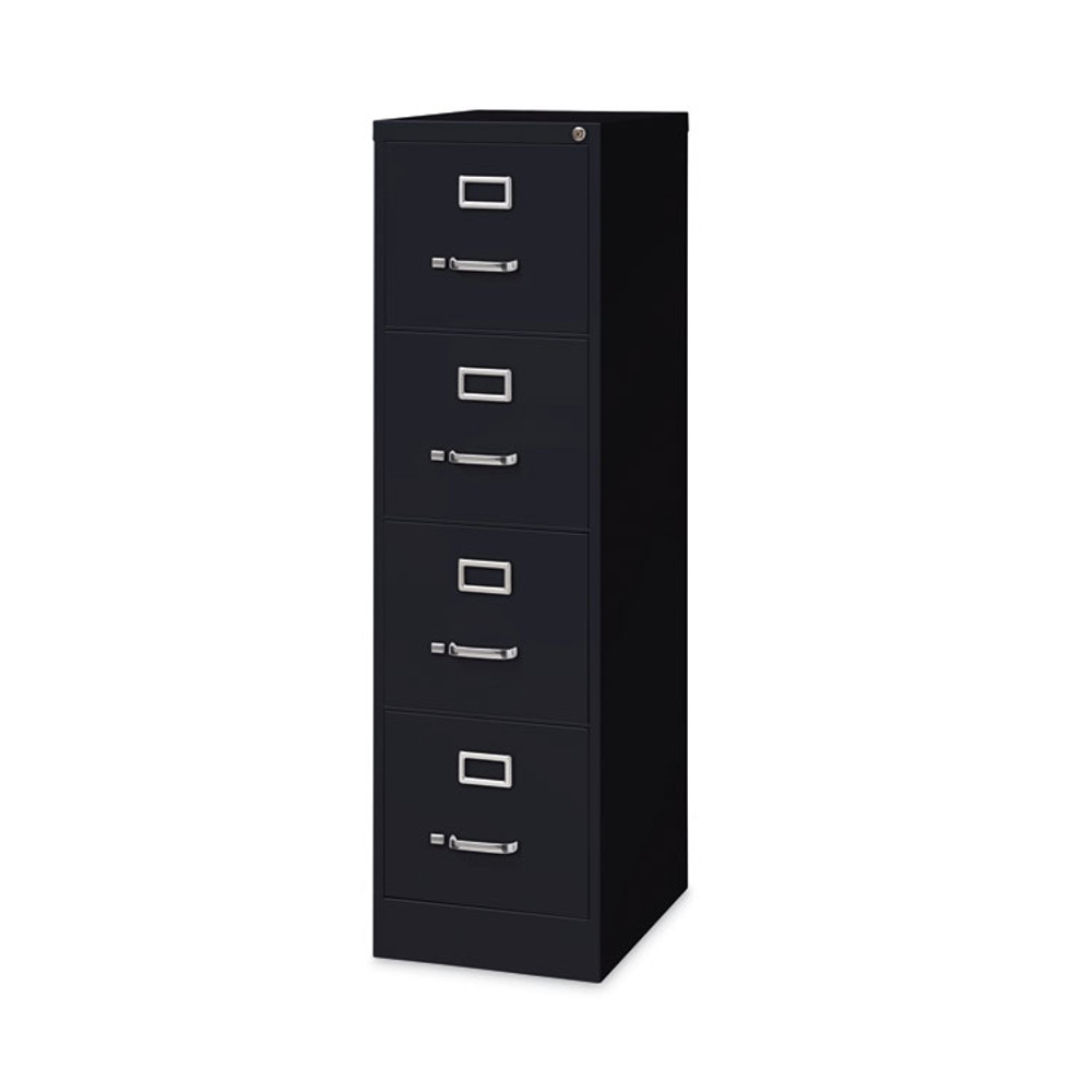 ALERA HVF152252BL Four-Drawer Economy Vertical File, Letter-Size File Drawers, 15" x 22" x 52", Black