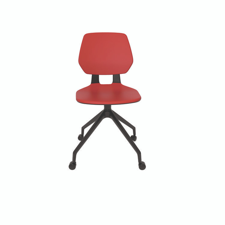 SAFCO PRODUCTS 7826RD Commute Guest Chair, Supports Up to 275 lbs, 19" Seat Height, Red Seat, Red Back, Black Base