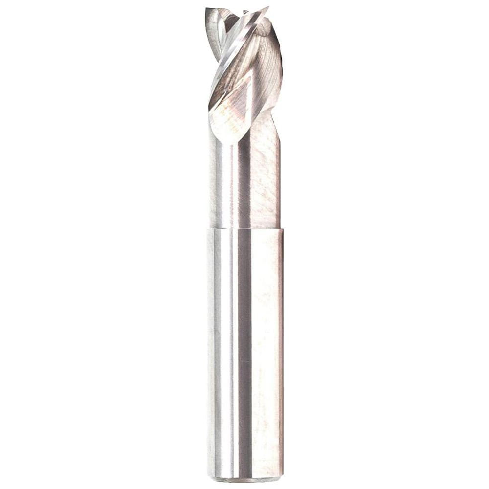 GWS 315450 Corner Radius End Mill: 5/16" Dia, 7/16" LOC, 0.015" Radius, 3 Flutes, Solid Carbide