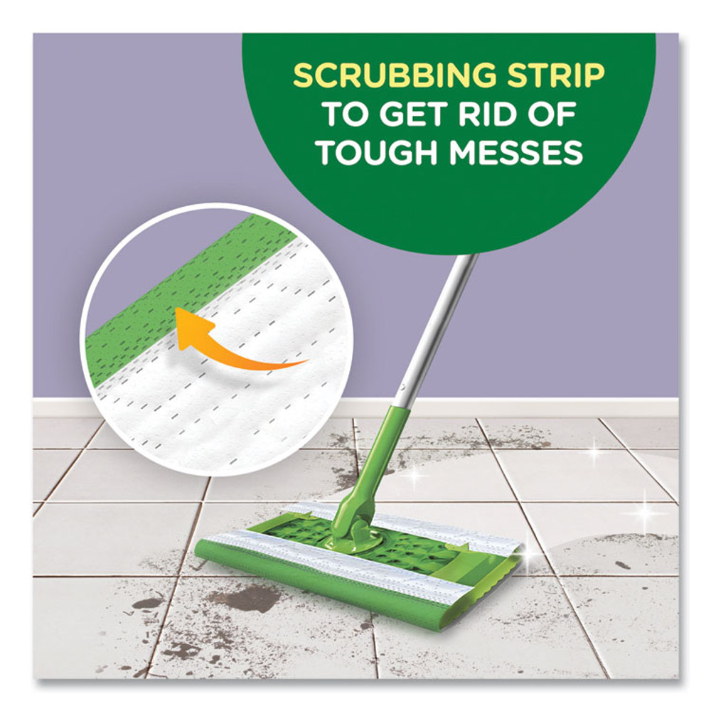 PROCTER & GAMBLE Swiffer® 08622 Wet Refill Cloths, 8 x 10, Fresh Scent, White, 12/Box, 6 Boxes/Carton