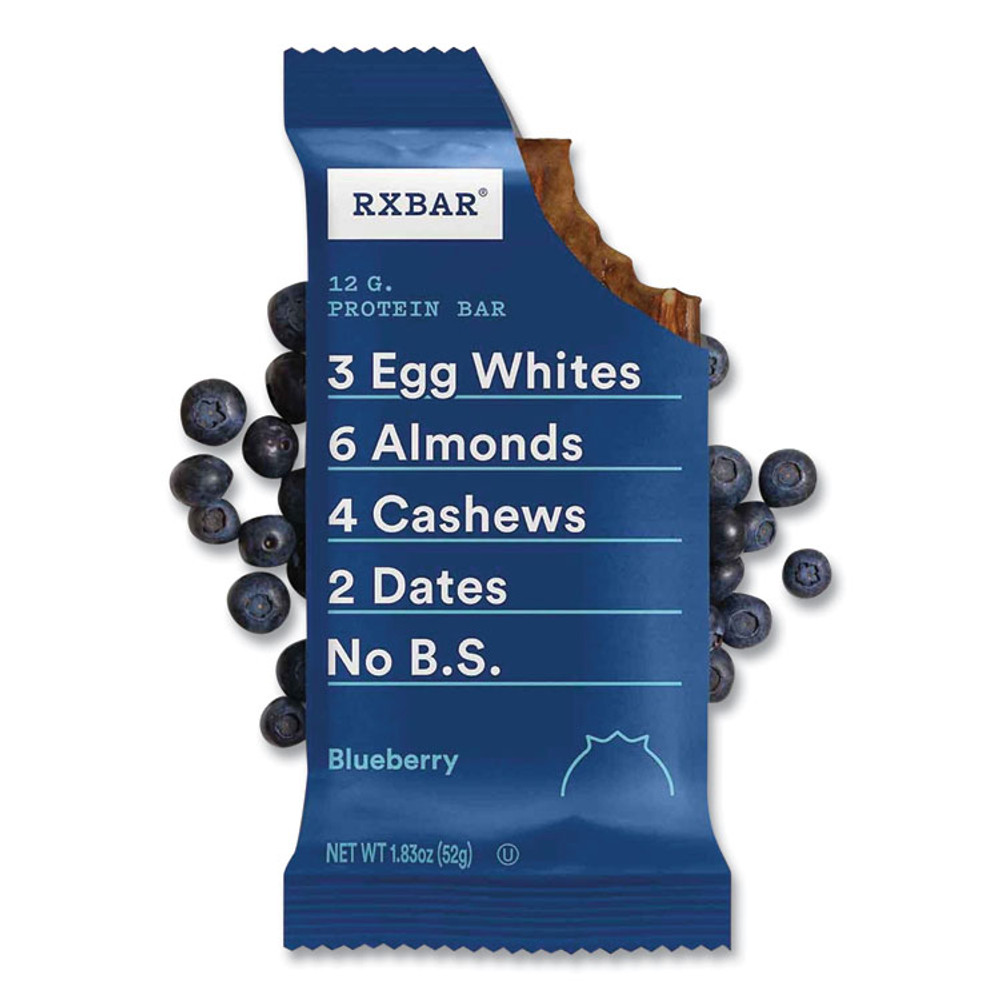 KELLOGG'S RXBAR® 60000741 Adult Bars, Blueberry, 1.83 oz Bar, 5 Bars/Box, 2 Boxes/Carton