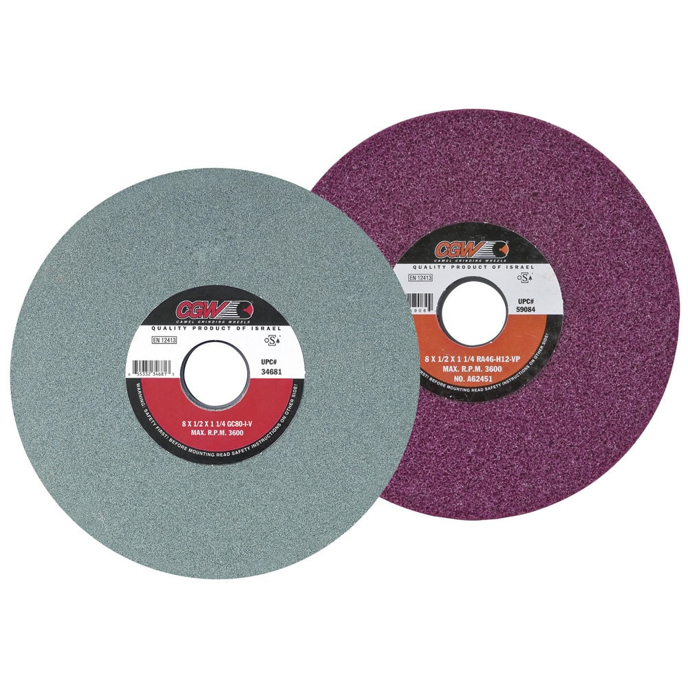CGW Abrasives 34425 Surface Grinding Wheel: 12" Dia, 1" Thick, 5" Hole, 60 Grit, J Hardness
