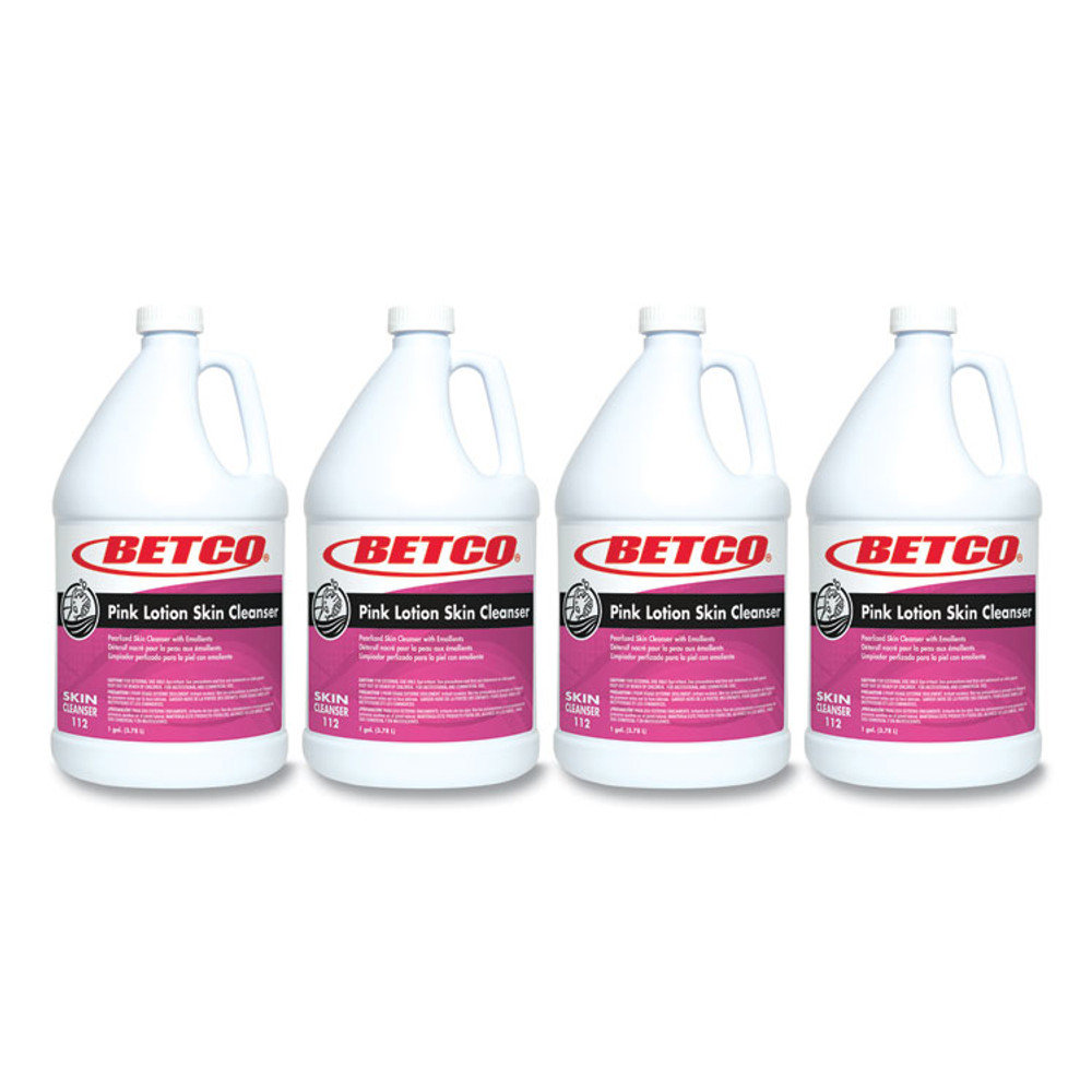 BETCO CORPORATION 1120400 Pink Lotion Skin Cleanser Refill, Clean Bouquet Scent, 1 gal, 4/Carton