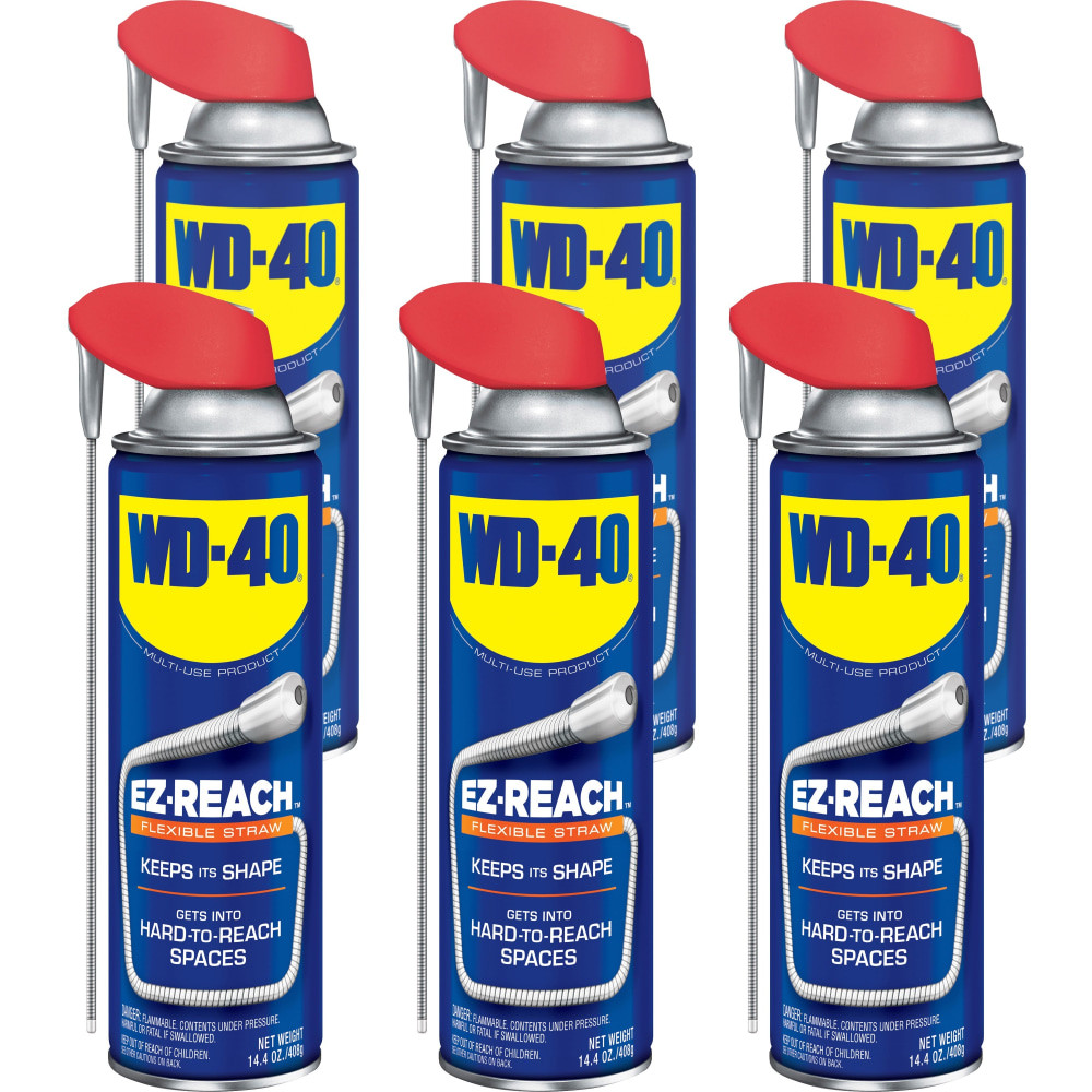 WD-40 49019CT  EZ Reach Flexible Straw Lubricant - 14.40 fl oz - Corrosion Resistant - 6 / Carton