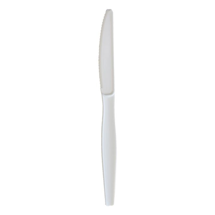 BOARDWALK KNIFEWHPSIW Heavyweight Wrapped Polystyrene Cutlery, Knife, Plastic, White, 1,000/Carton
