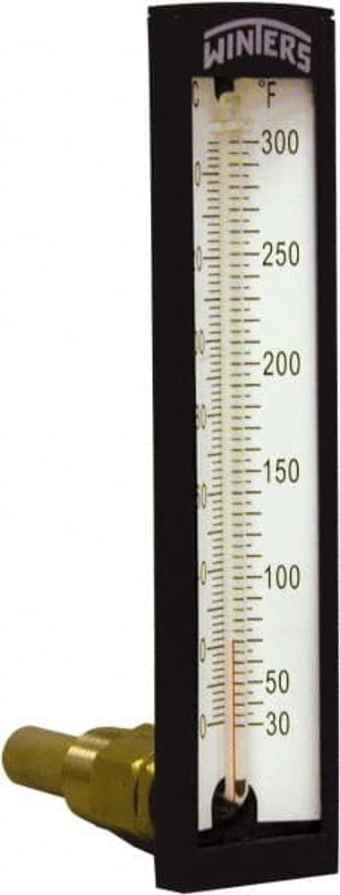 Winters TAS143LF. 30 to 300°F, Industrial Thermometer with Standard Thermowell