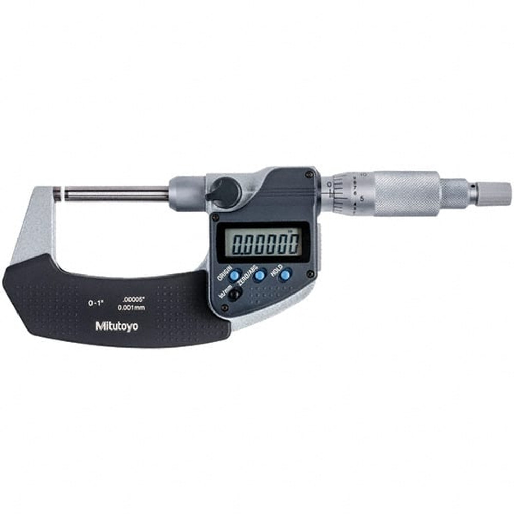 Mitutoyo 406-350-30 Electronic Outside Micrometer: 1", Carbide Tipped Measuring Face