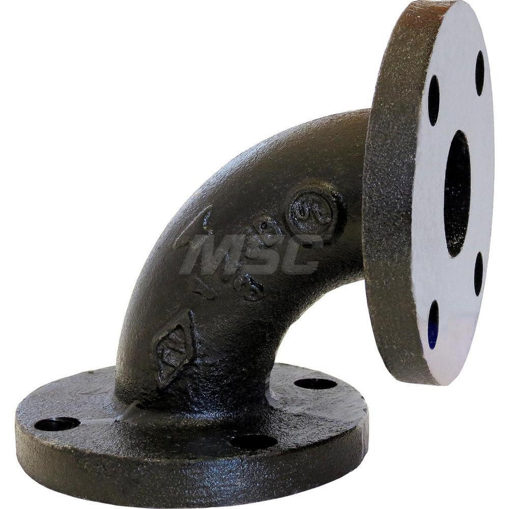 Anvil 0306000803 Black 90 ° Flanged Elbow: 3", 125 psi, Threaded