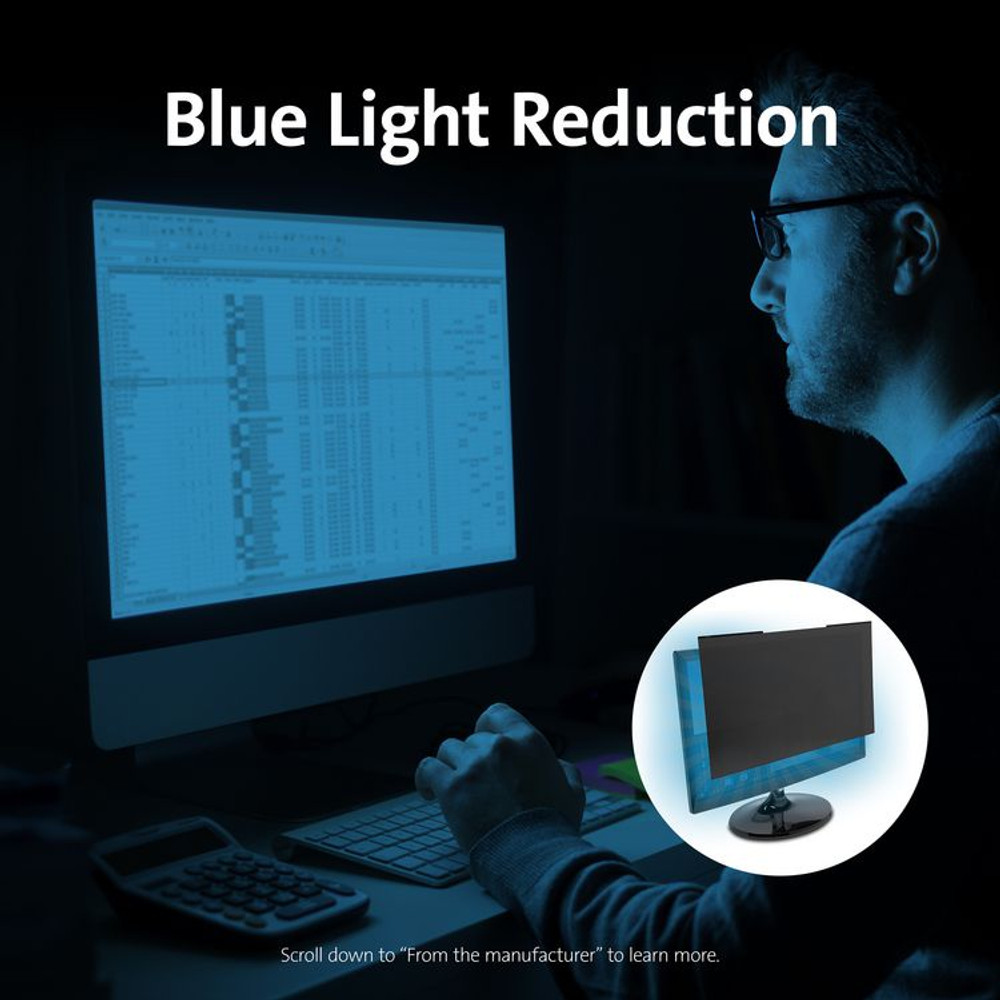 KENSINGTON 58356 Magnetic Monitor Privacy Screen for 23.8" Widescreen Flat Panel Monitors, 16:9 Aspect Ratio