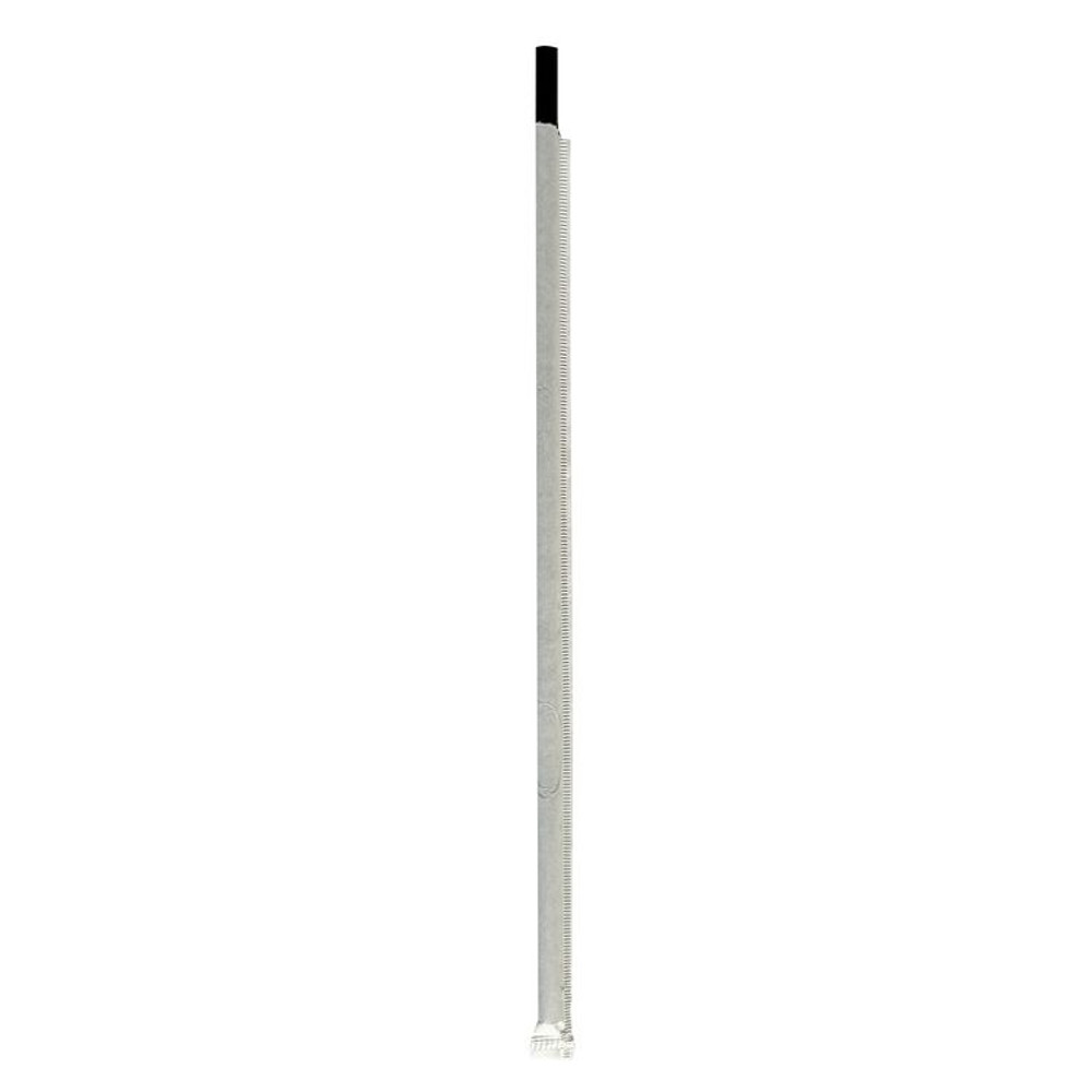 BOARDWALK JSTW1025BK Wrapped Jumbo Straws, 10.25", Polypropylene, Black, 2,000/Carton