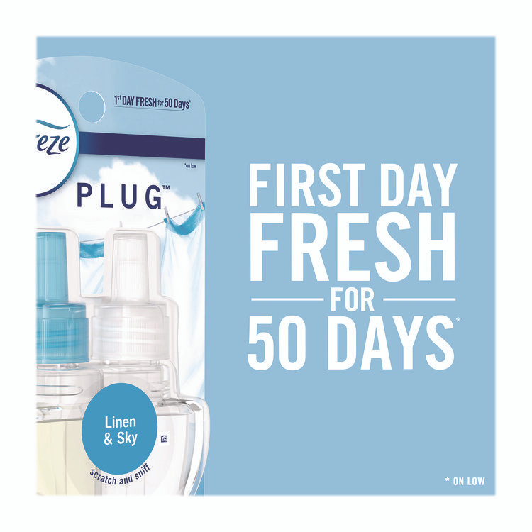 PROCTER & GAMBLE Febreze® 54367 PLUG Air Freshener Refills, Mediterranean Lavender, 0.87 oz, 3/Pack