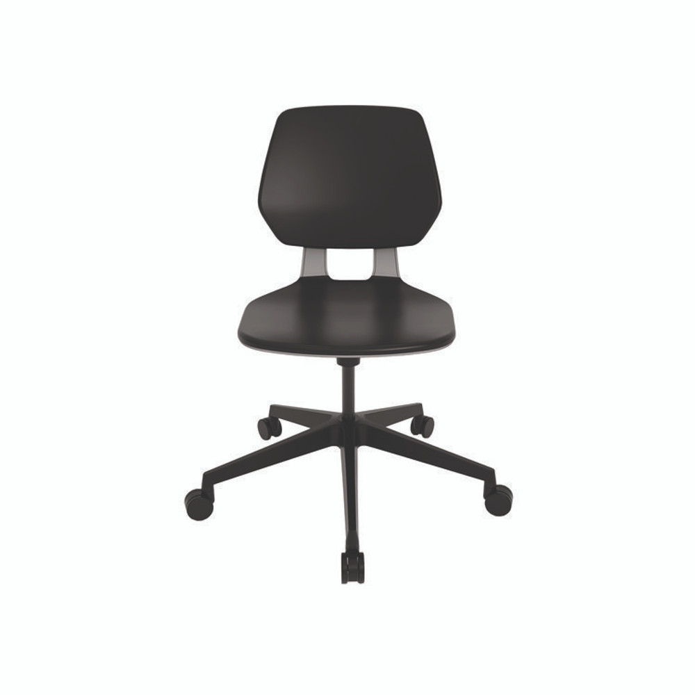 SAFCO PRODUCTS 7825BL Commute Task Chair, Supports Up to 275 lb, 18.25" to 22.25" Seat Height, Black Seat, Black Back, Black Base