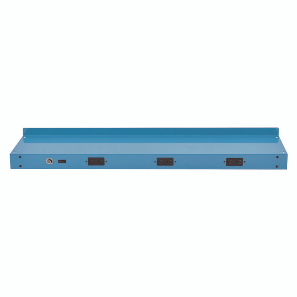 GLOBAL INDUSTRIAL 249294CBL Upper Workbench Shelf, 3 Duplex Outlets, For Use With 48" Wide Workbenches, 100 lb Weight Capacity