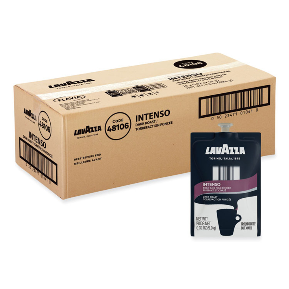 LAVAZZA MDR00276 FLAVIA Coffee Freshpacks, Intenso Dark Roast, 85/Carton