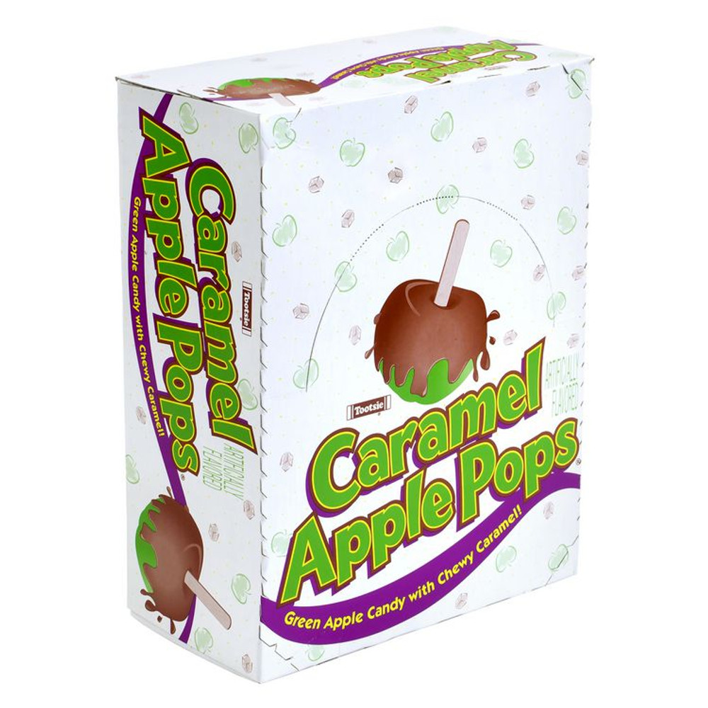 TOOTSIE ROLL INDUSTRIES 60004066 Caramel Apple Pops, 0.63 oz Individually Wrapped, 48/Box, 2 Boxes/Carton