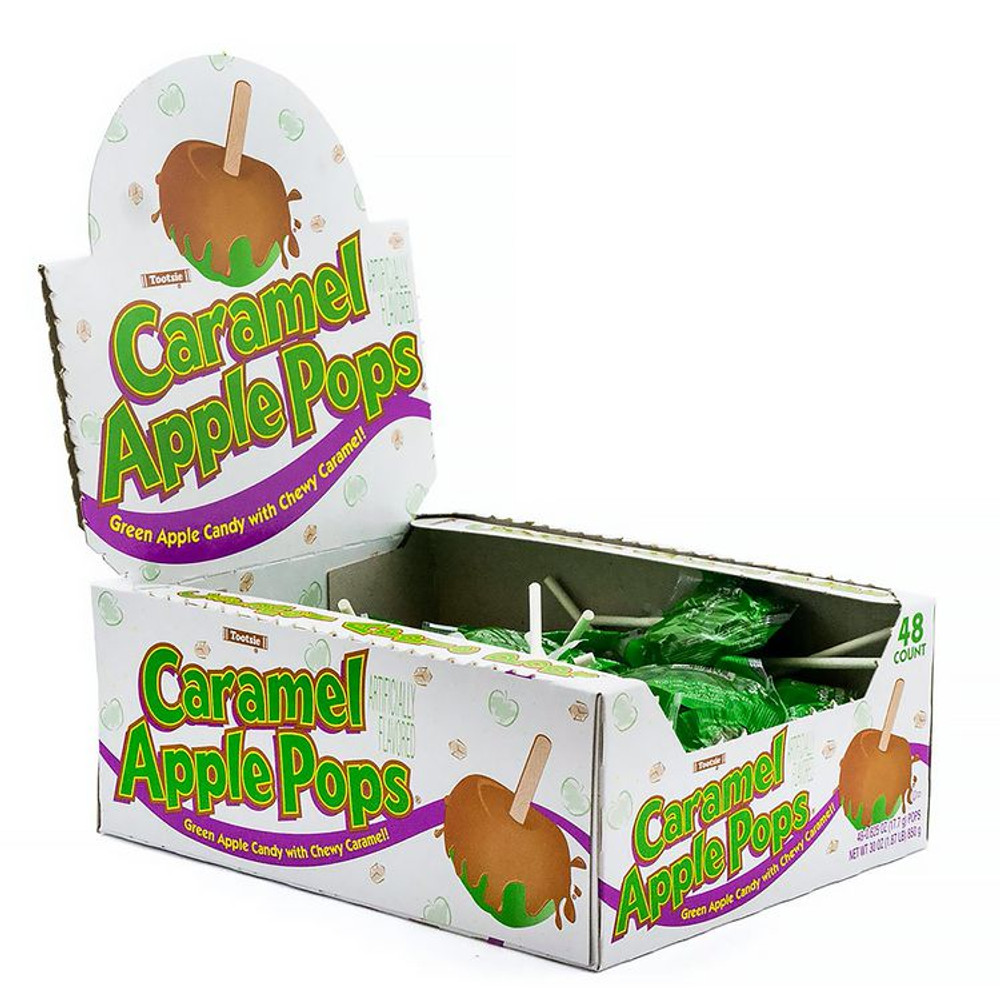 TOOTSIE ROLL INDUSTRIES 60004066 Caramel Apple Pops, 0.63 oz Individually Wrapped, 48/Box, 2 Boxes/Carton