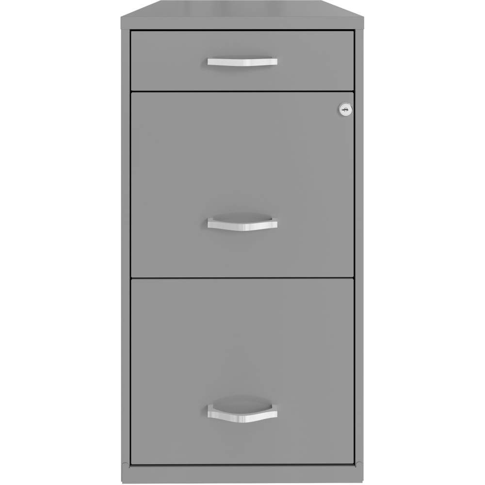 OFFICE DEPOT 25108 Realspace SOHO Organizer 18inD Vertical 3-Drawer File Cabinet, Silver