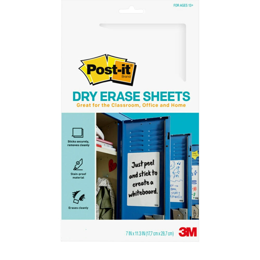 3M CO DEFSHEETS-30PK Post-it Dry Erase Sheets DEFSheets-30PK, 7 in x 11.3 in, 30 Sheets Per Pack