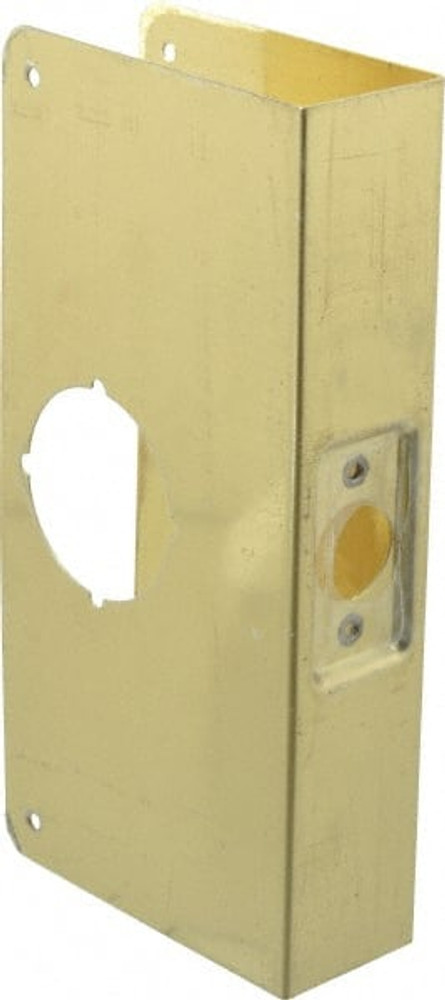 Don-Jo 4-PB-CW 4-1/4" Wide x 9" High, Polished Brass Finish, Door Reinforcer