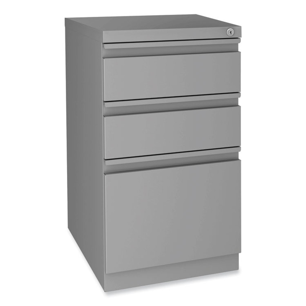 ALERA MSD6024CH Modern Teacher Series Pedestal Desk, Left-Side Pedestal: Box/Box/File, 60" x 24" x 28.75", Charcoal Woodgrain/Gray