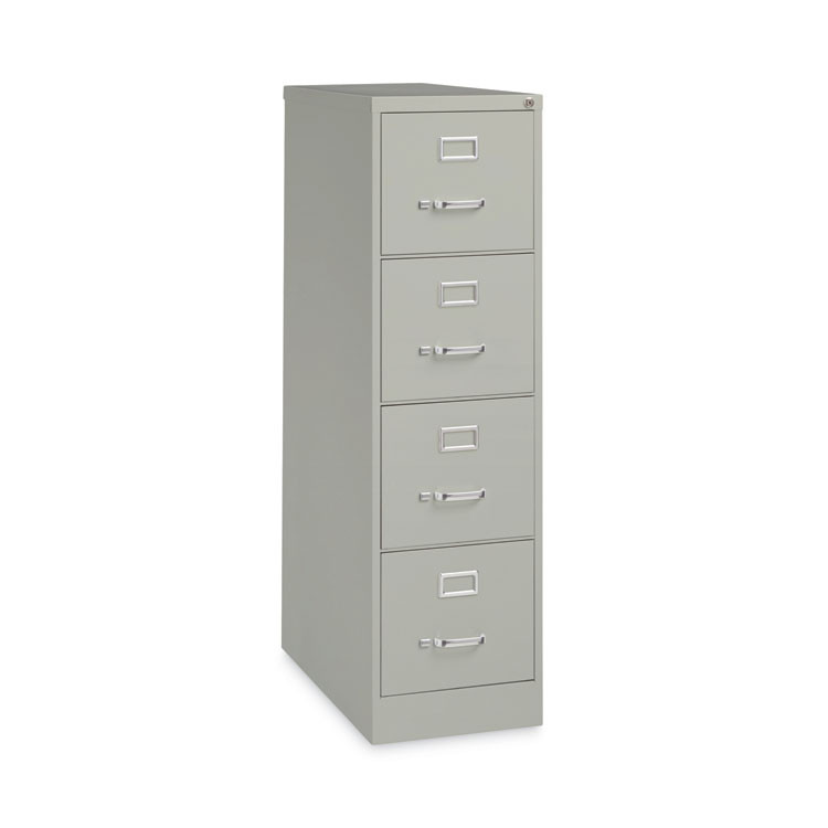 ALERA HVF152652LG Four-Drawer Economy Vertical File, Letter-Size File Drawers, 15" x 26.5" x 52", Light Gray