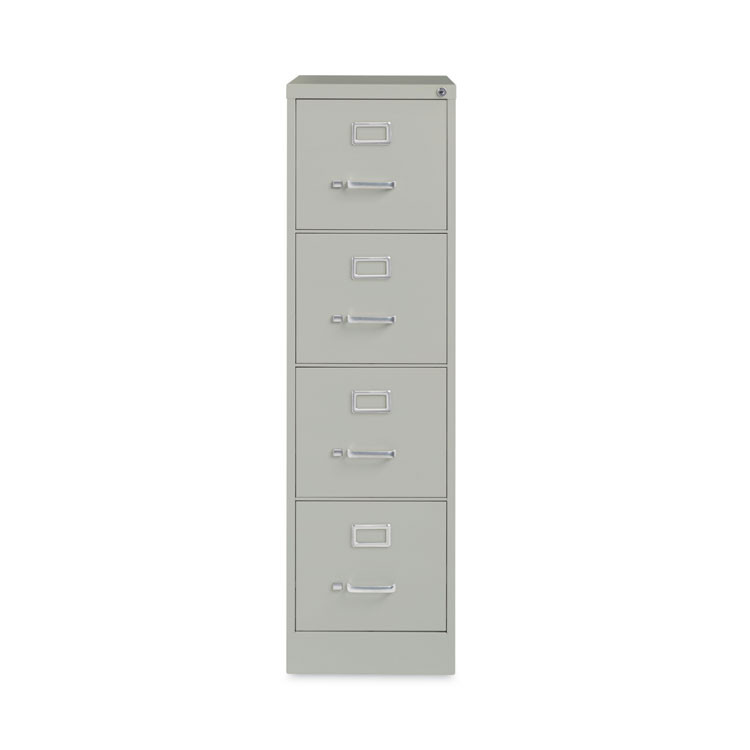 ALERA HVF152652LG Four-Drawer Economy Vertical File, Letter-Size File Drawers, 15" x 26.5" x 52", Light Gray