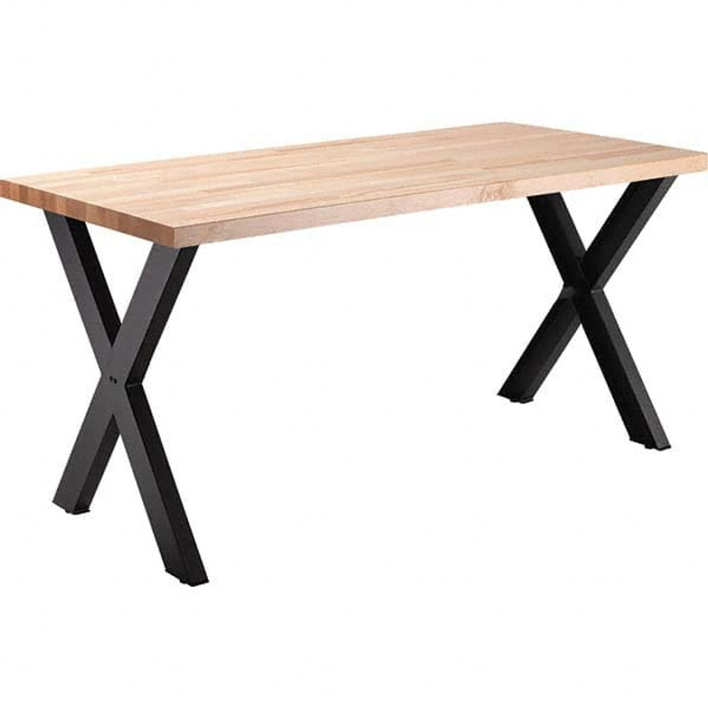 National Public Seating CLT3072D2BB Cafeteria Table: Butcherblock Table Top, Rectangle, 72" OAL, 30" OAW, 30" OAH