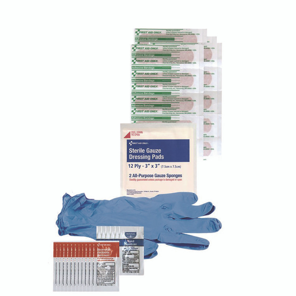 FIRST AID ONLY, INC. 91164 137-Piece Wound Care Treatment Pack, Resealable Plastic Bag