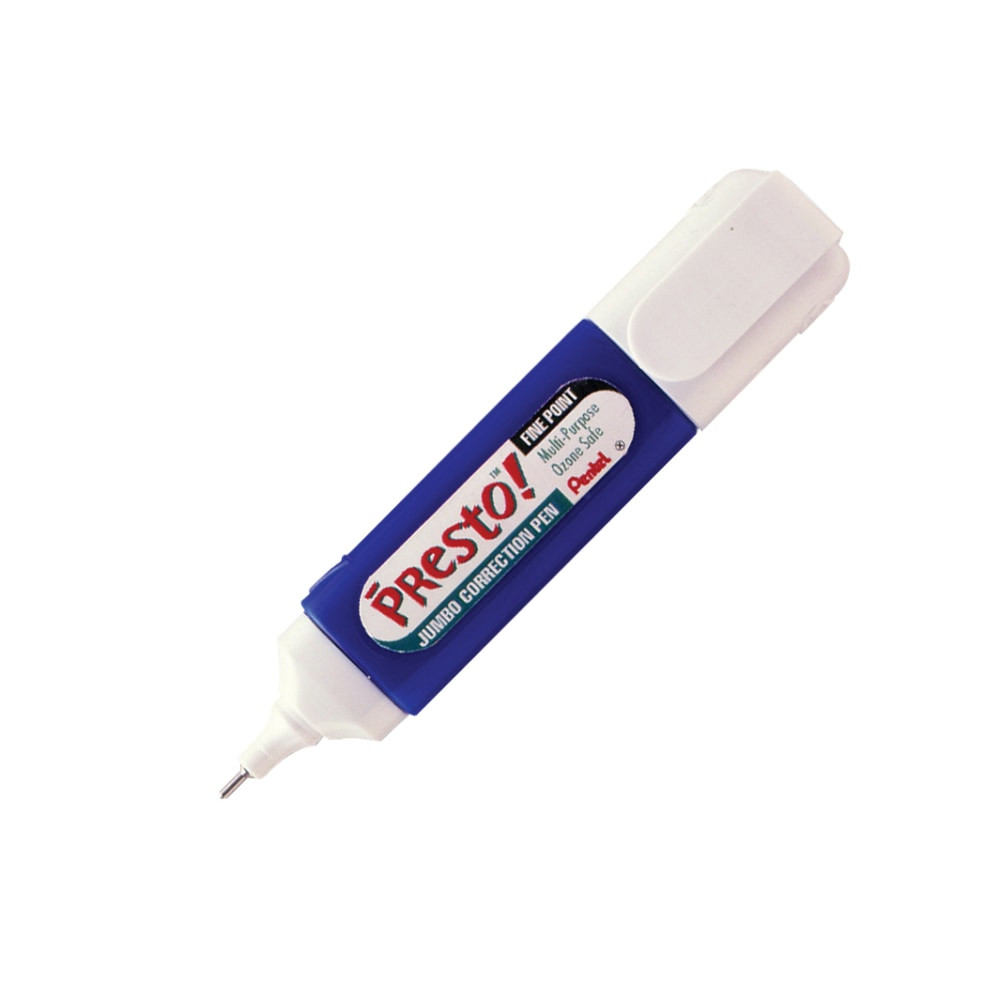 Fine point metal tip applicator makes for easy pinpoint corrections  Multipurpose opaque fluid will not dry out, cake or flake.  Click cap has convenient pocket clip.
