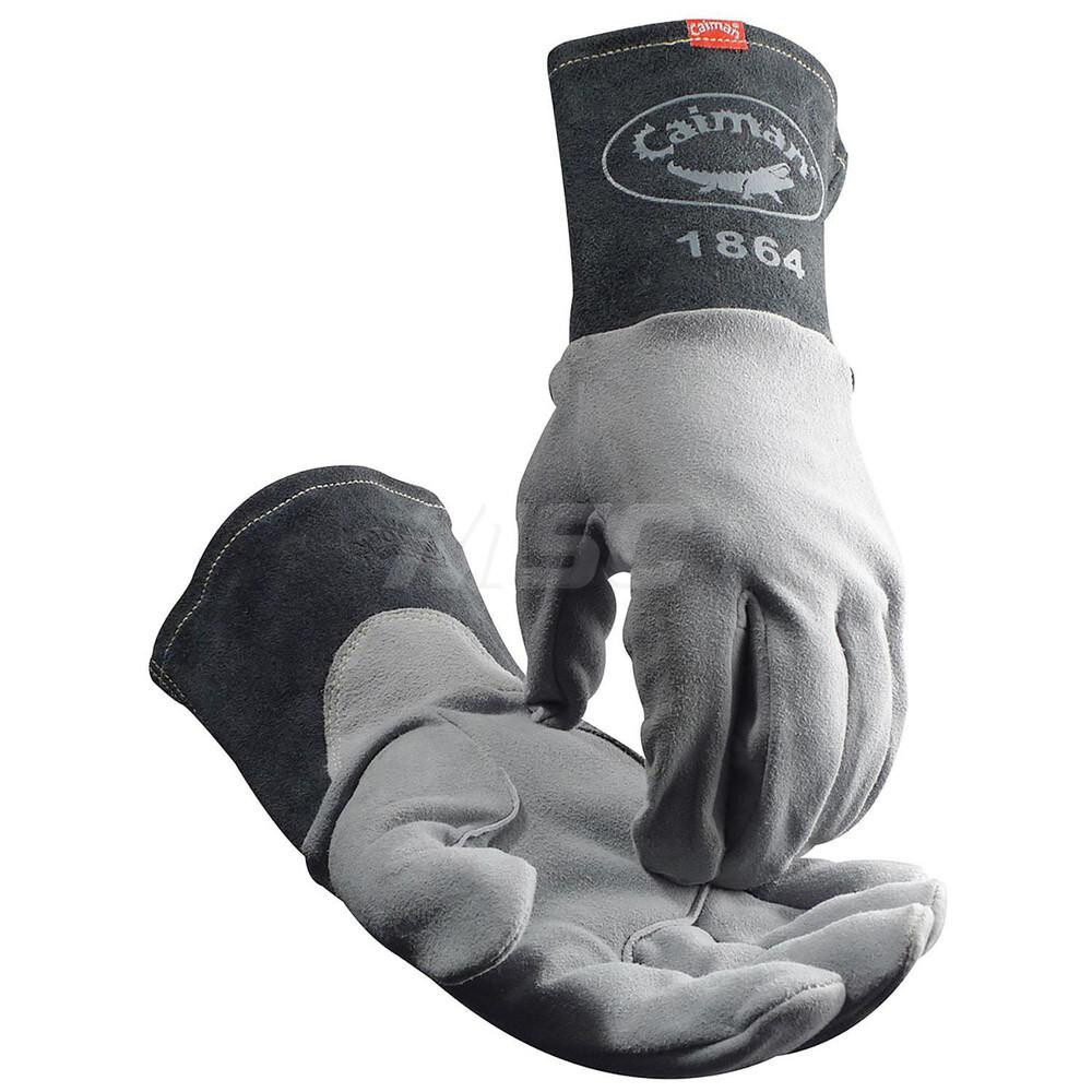 PIP 1864-4 Welding Gloves: Size Medium, Uncoated, Grain Deerskin Leather, TIG Welding Application