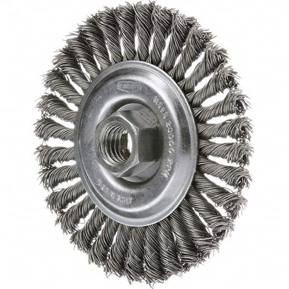 Osborn 0002603000 Wheel Brush: 4" Wheel Dia, Knotted