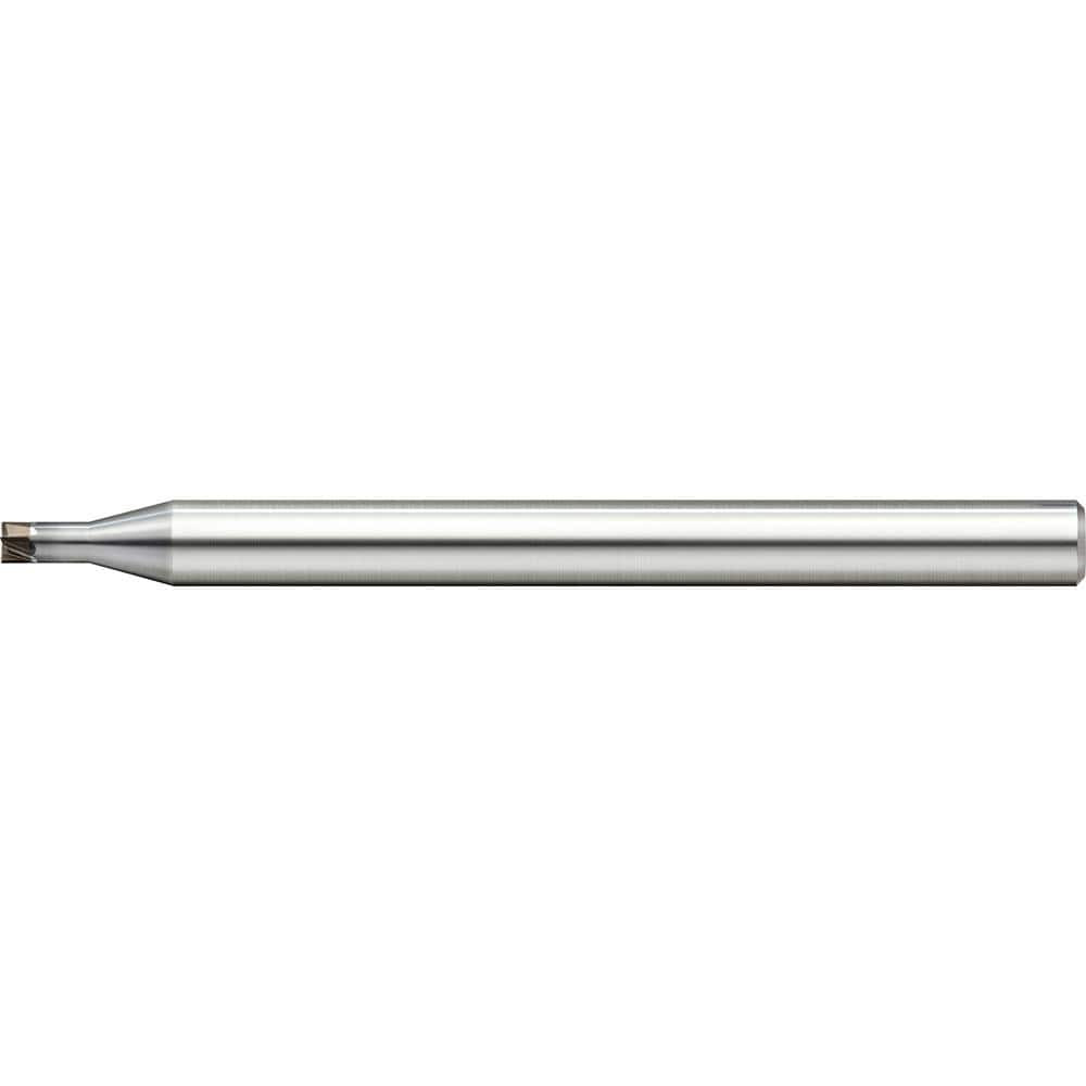 US Union Tool 2794027 Corner Radius End Mill: 1.00 mm Dia, 0.70 mm LOC, 0 deg Helix, CBN Coated, Corner Radius End, Centercutting Series CBN-LBFRRF