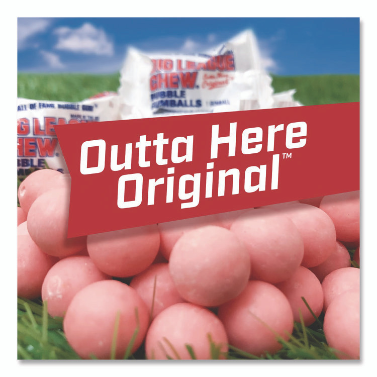 FORD GUM & MACHINE CO. Big League Chew® FGM66056 Bubble Gum Balls, Outta' Here Original, 80 Balls/Tub