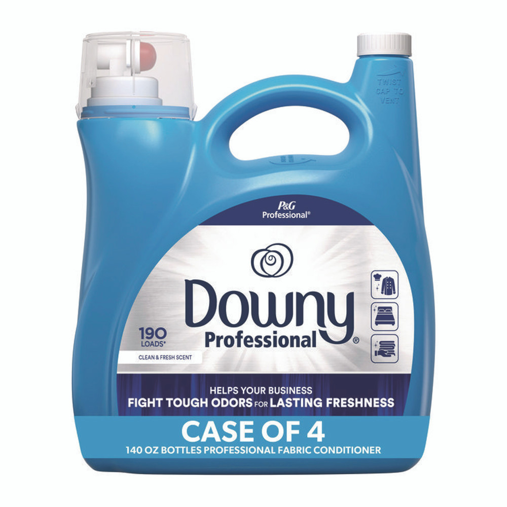 PROCTER & GAMBLE Downy® Professional 14121 Commercial Liquid Fabric Softener, Clean and Fresh Scent, 140 oz Pour Bottle, 4/Carton